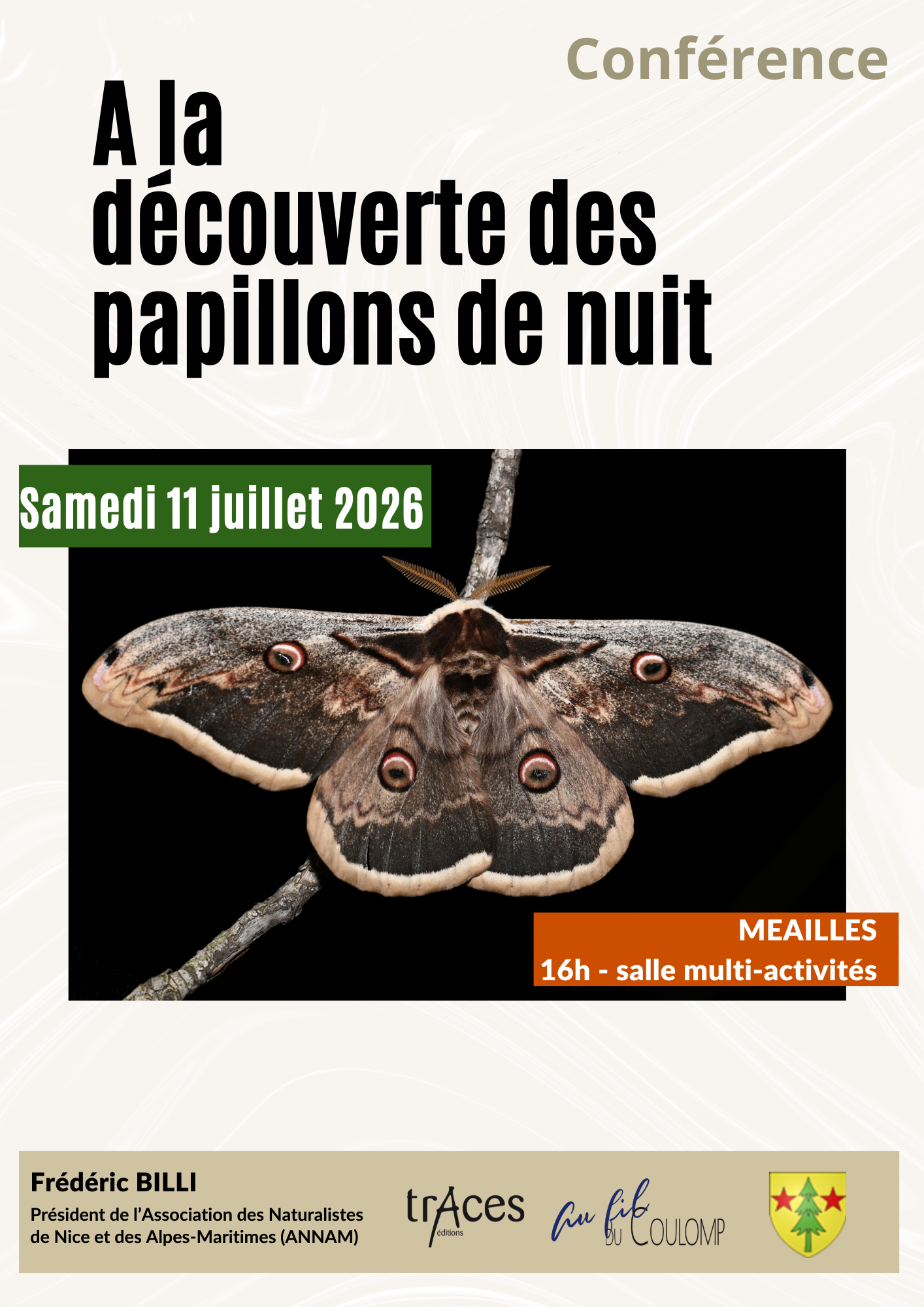 Conférence - A la découverte des papillons de nuit