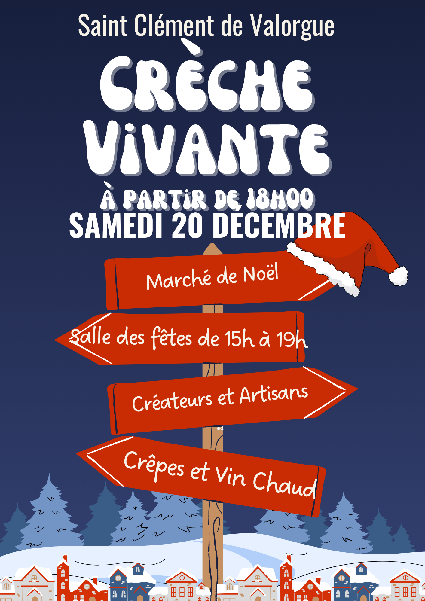 Crèche vivante et marché de Noël // Saint-Clément-de-Valorgue