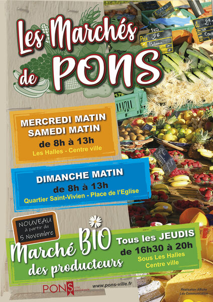Marché du quartier St Vivien à Pons