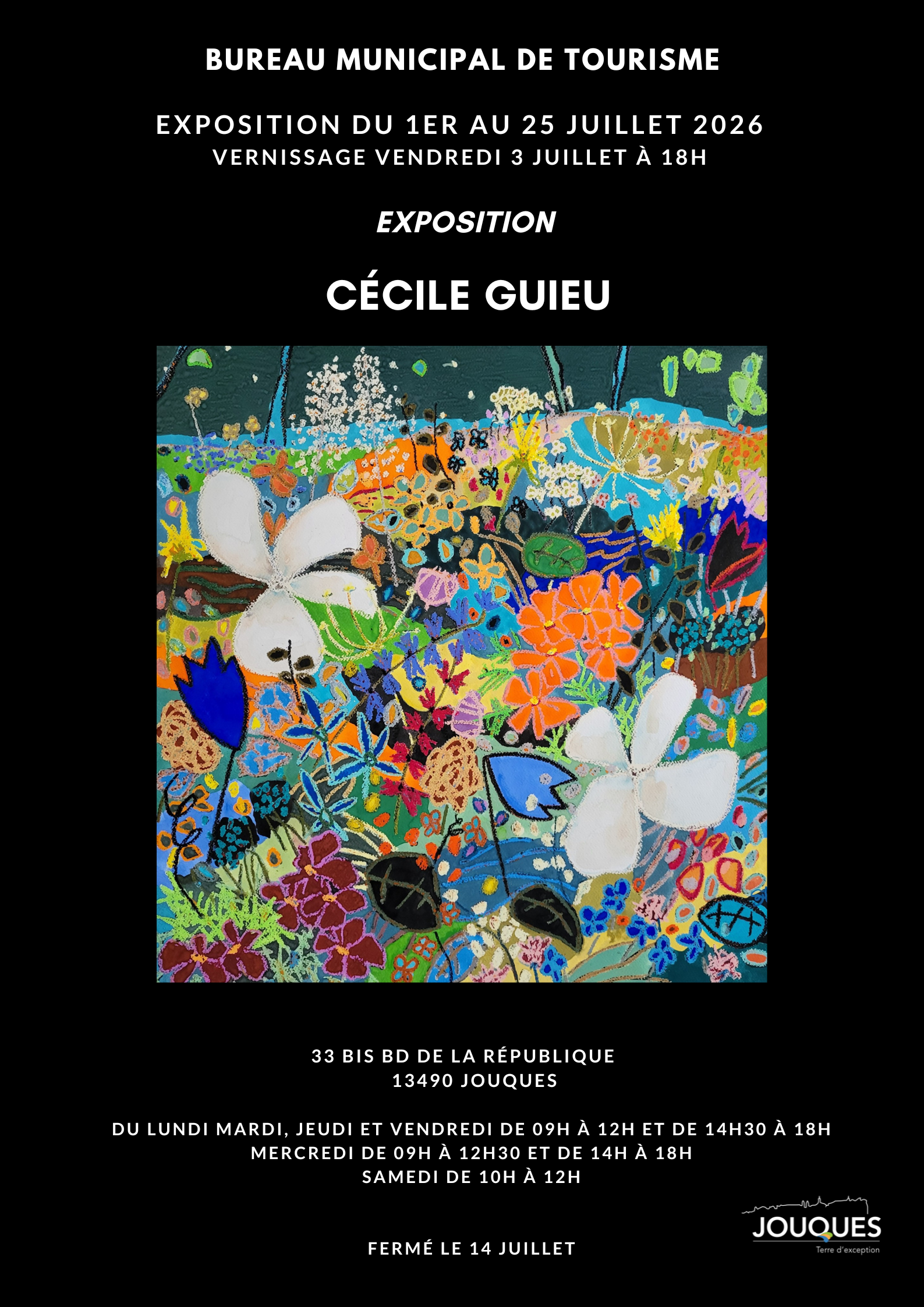 Exposition Cécile Guieu à l'office de tourisme de Jouques