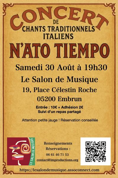 Concert de chants traditionnels italiens 'N'Ato Tiempo' - © © improductions Concert de chants traditionnels italiens 'N'Ato Tiempo' - © © improductions