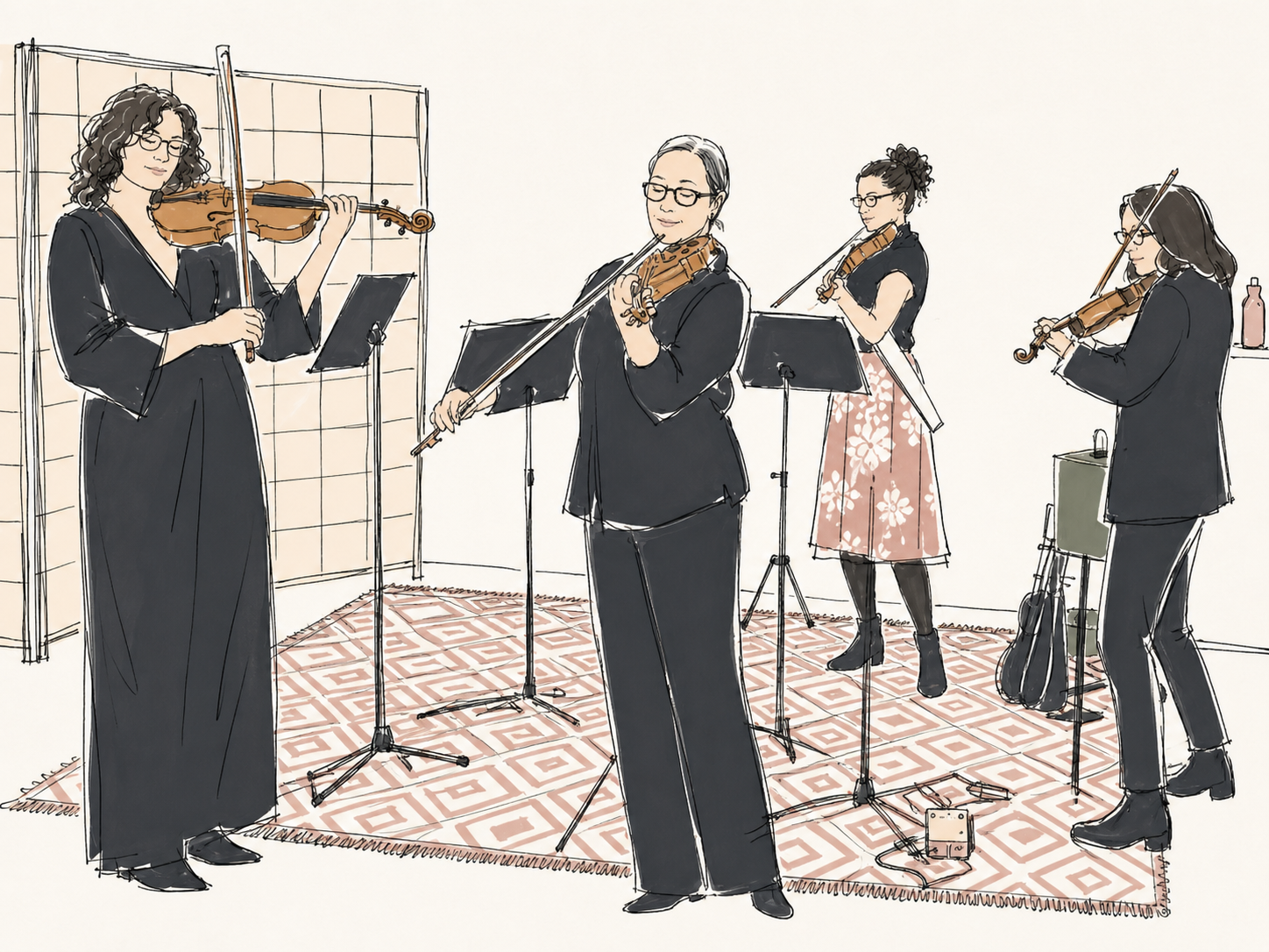 Concert : Ensemble DoDéK'4 violons - Les Musicales aux Salelles