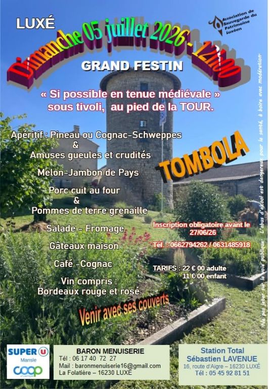 Grand festin au pied de la tour_Luxé