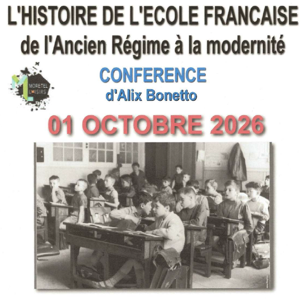 Conférence d'Alix Bonetto sur L'histoire de l'école française de l'Ancien Régime à la modernité