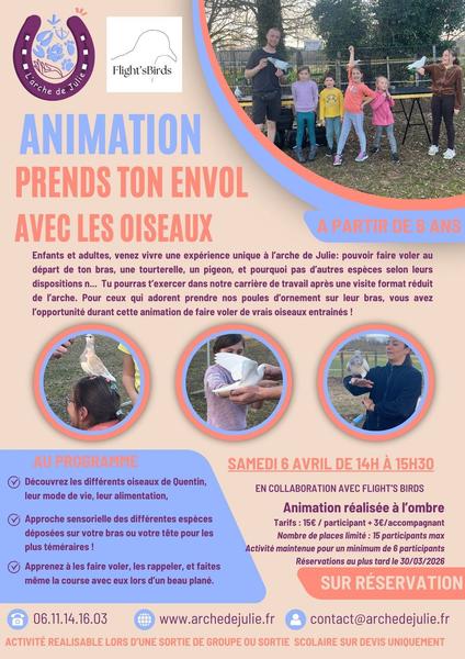 Prends ton envol avec les oiseaux de Flight's birds à l'Arche de Julie_Vézeronce-Curtin