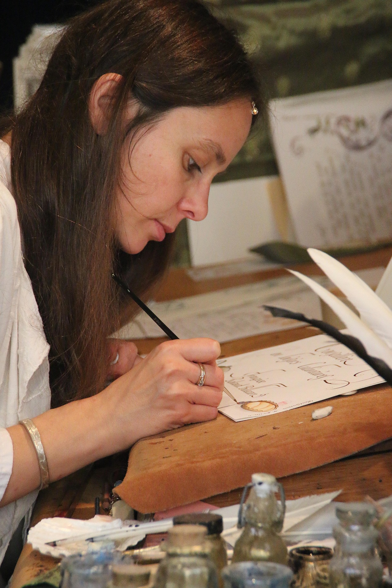 Atelier calligraphie par Sylvie Forciolli