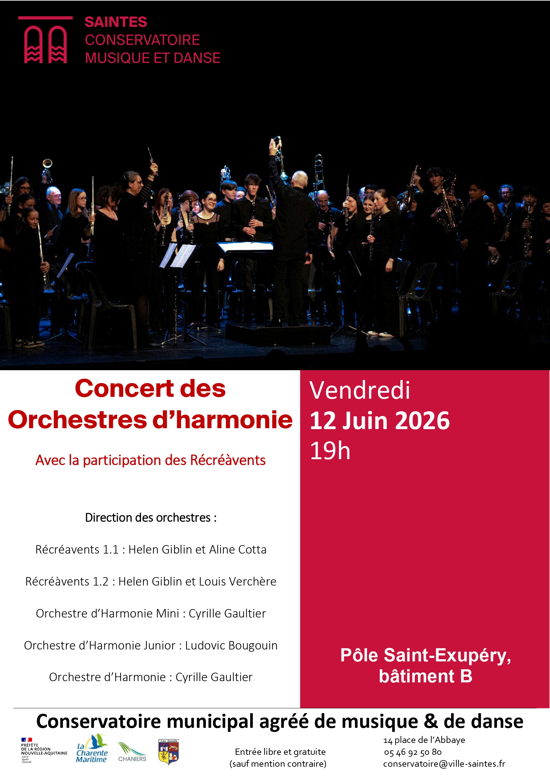 Concert des Orchestres d'Harmonie du Conservatoire