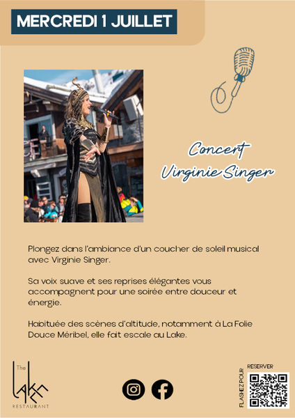 Affiche : Concert avec Virginie Singer au restaurant The Lake_Trept
