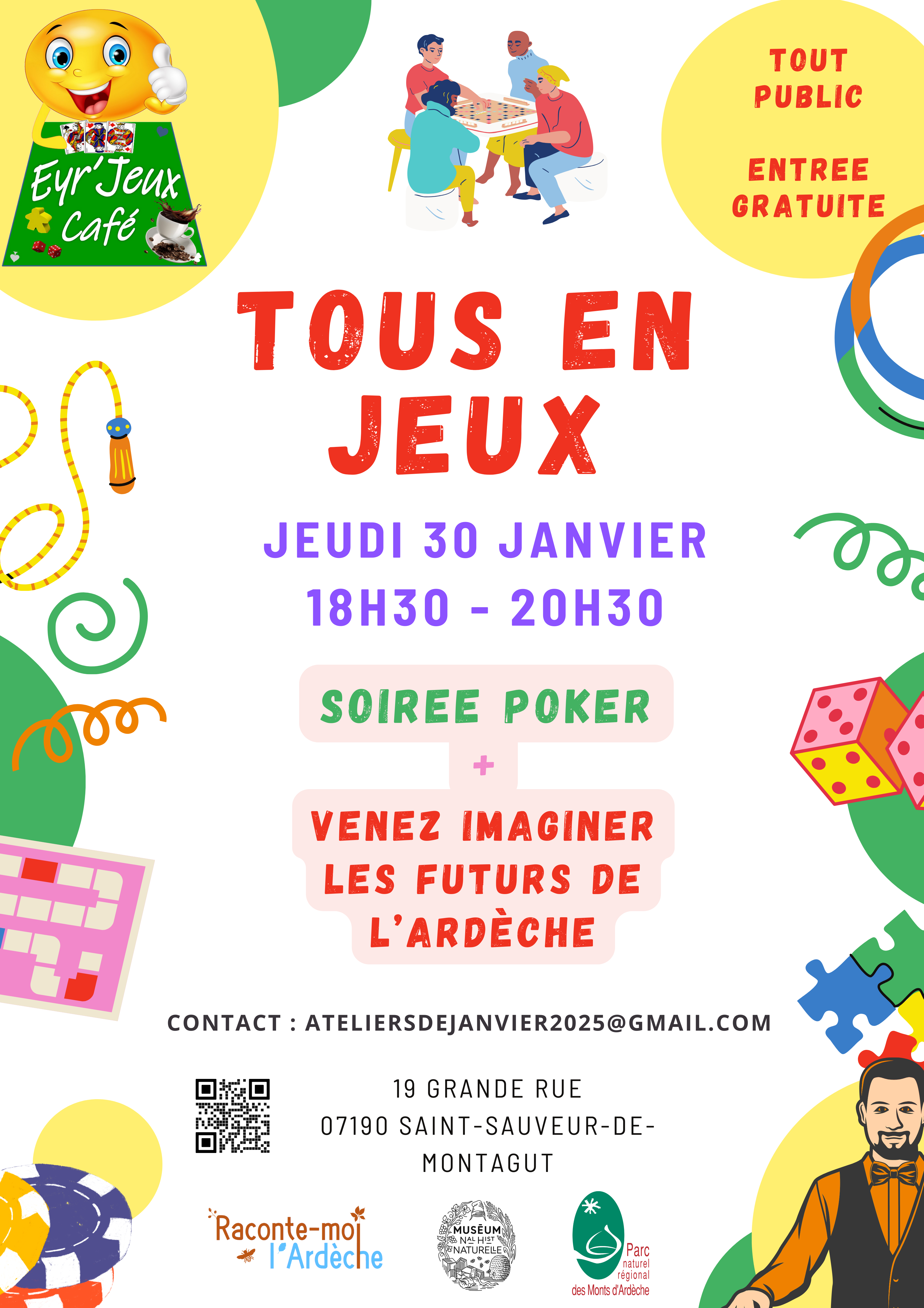 Alle leuke evenementen! : Soirée jeux - Raconte-moi l'Ardèche