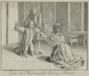 Mlle Clairon et Voltaire