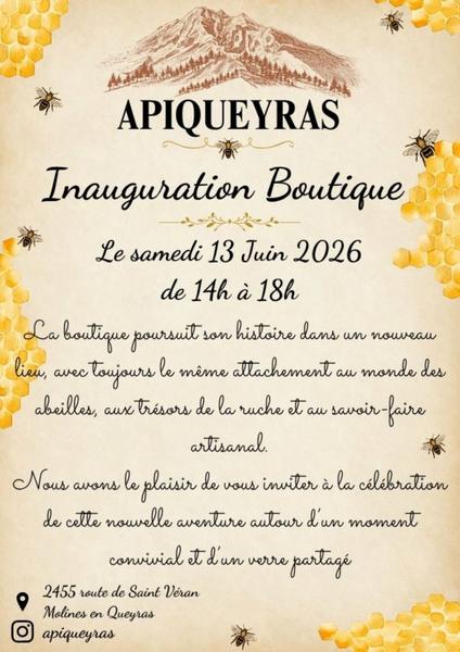 Inauguration de la boutique Apiqueyras