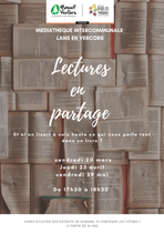 Affiche Lectures en partage !_Lans-en-Vercors