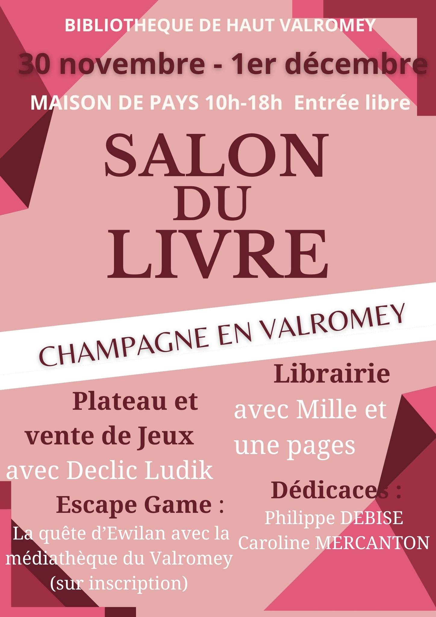 Salon du Livre  Champagne en Valromey