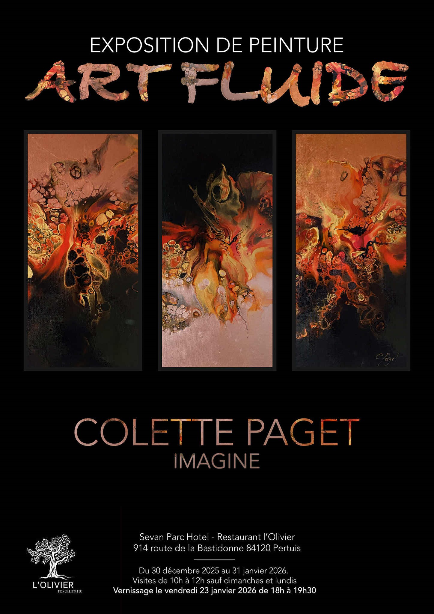 Exposition de peinture art fluide