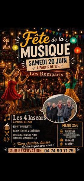 Affiche : Fête de la musique au bar des remparts de Crémieu_Crémieu
