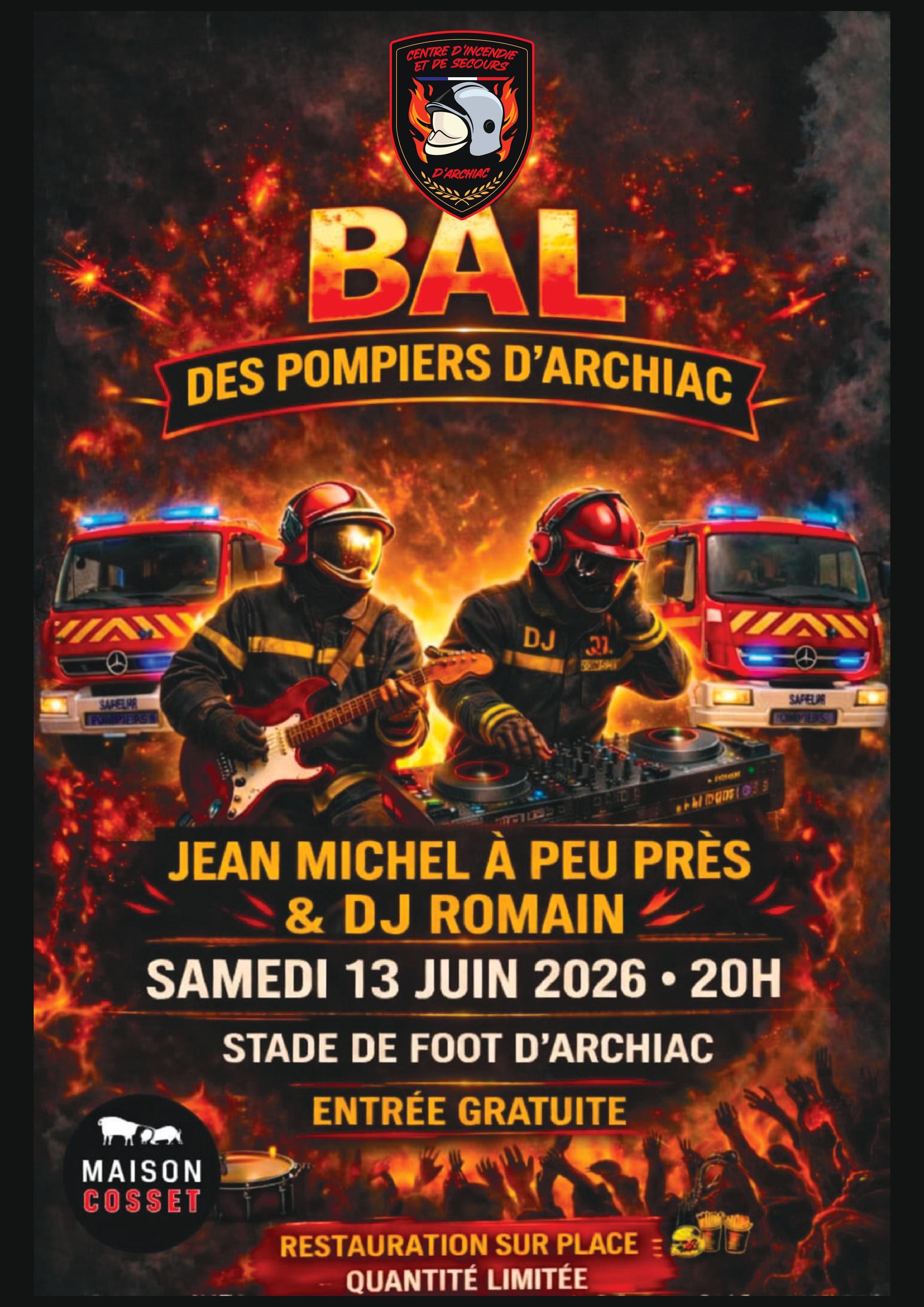 1er Bal des pompiers d'Archiac
