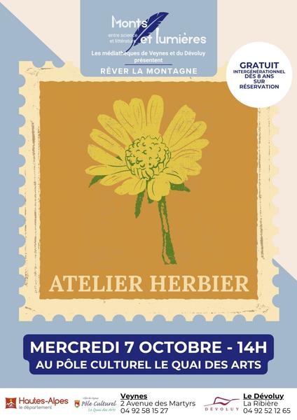 Atelier herbier - Monts et Lumières