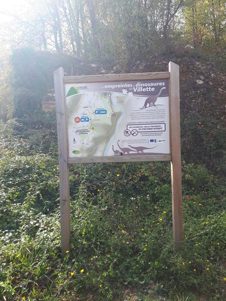 Les empreintes de dinosaures de Villette