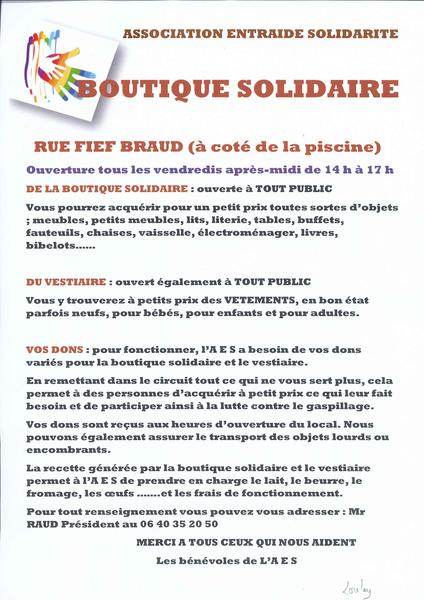 Boutique solidaire