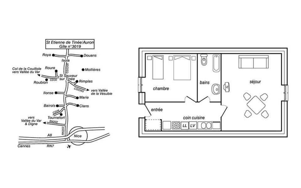 Plan du gîte