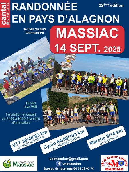 Randonnée cyclo, VTT, pédestre en Pays d'Alagnon