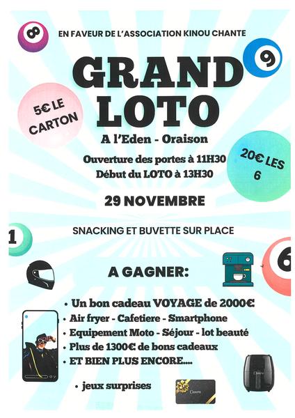 Grand Loto à Oraison
