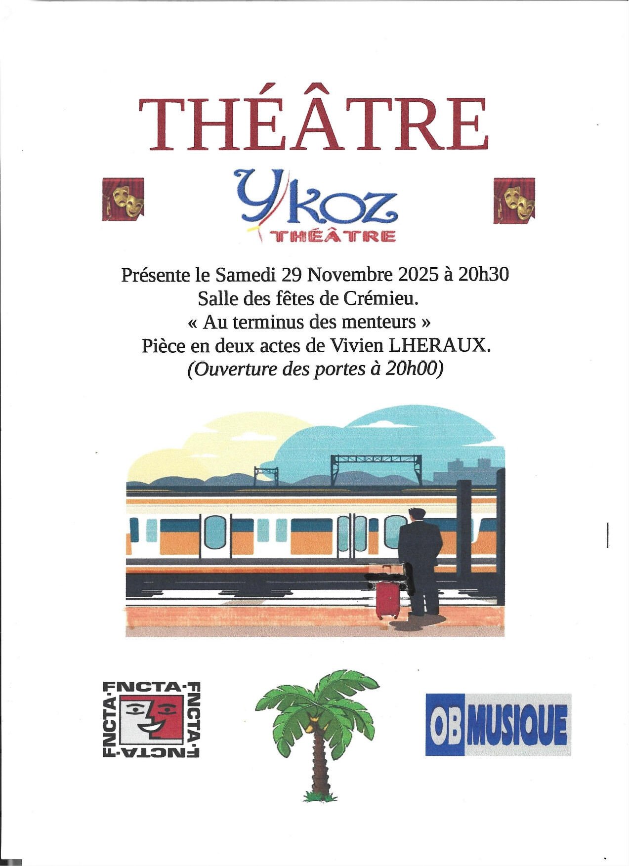 Représentation théâtrale : Au terminus des menteurs_Crémieu-Balcons du Dauphiné