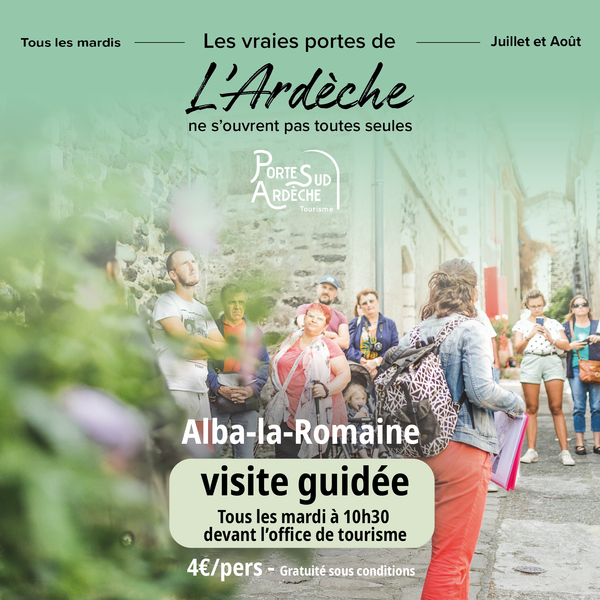 Visite guidée du village d'Alba-la-Romaine