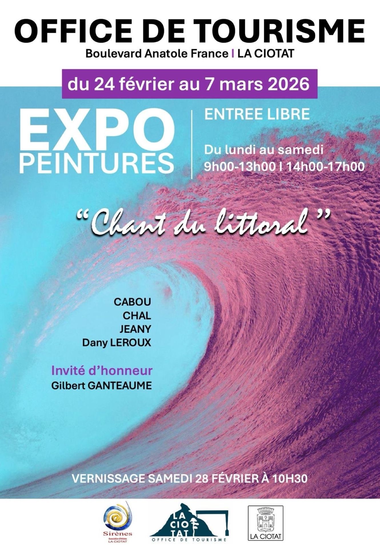 Exposition de peintures Sirènes Chant du littoral