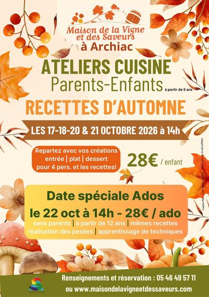 Atelier cuisine "Recettes d'automne" duo parents-enfants