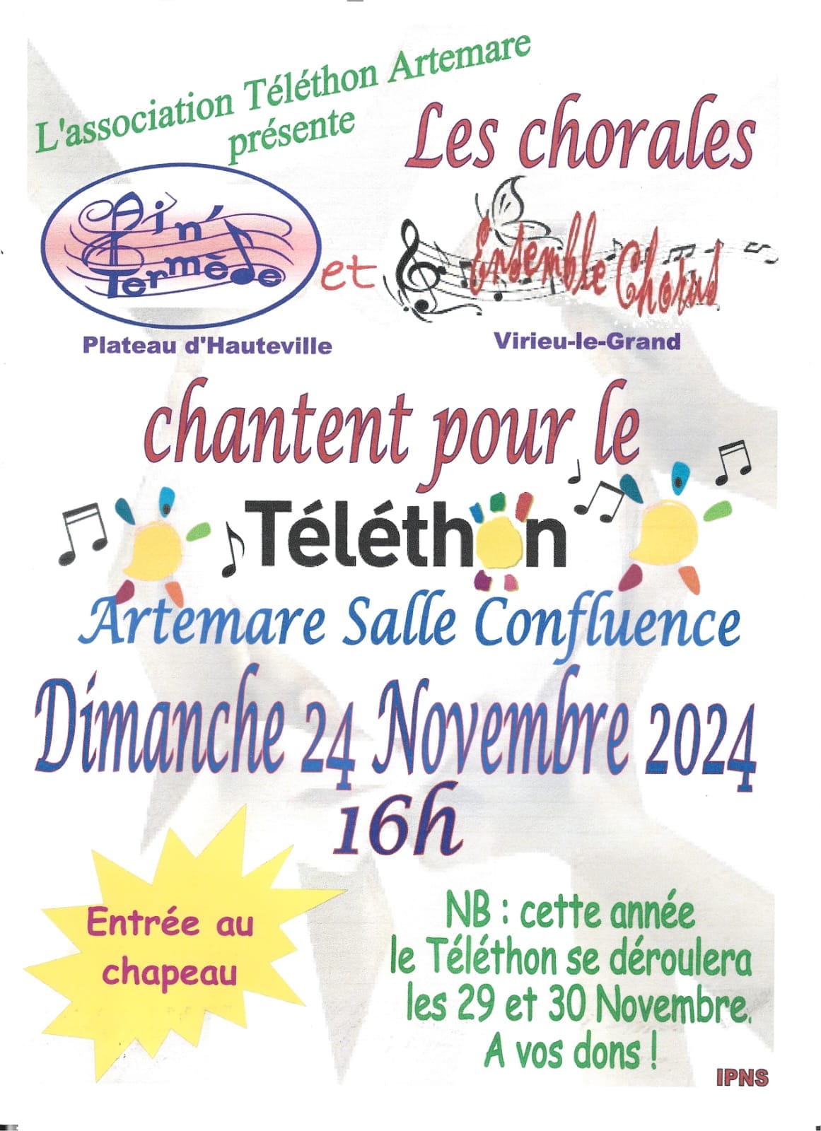 Concert pour le téléthon_Artemare