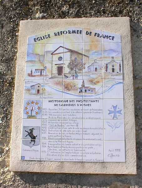 Cartel Vaudois Cabrières d'Aigues