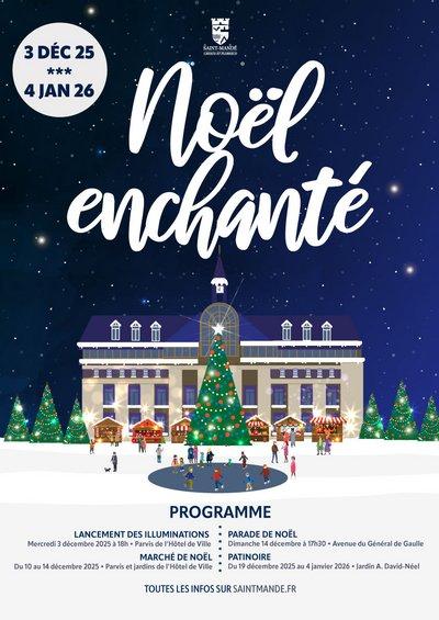 Affiche du marché de Noël à Saint-Mandé 
