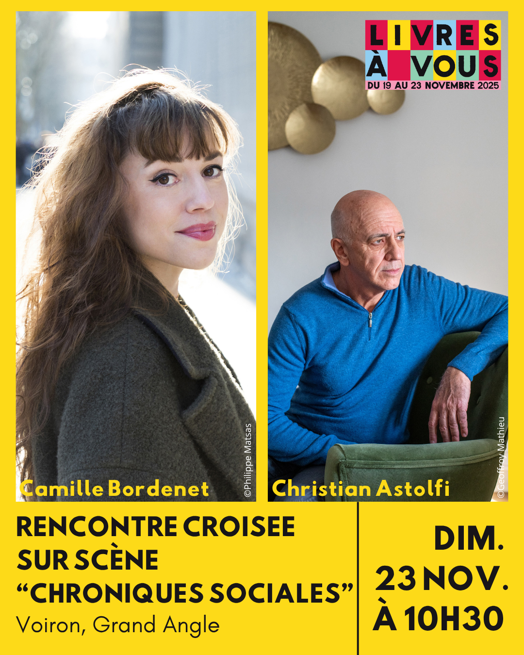 Chroniques sociales, rencontre croisée avec Christian Astolfi et Camille Borden…