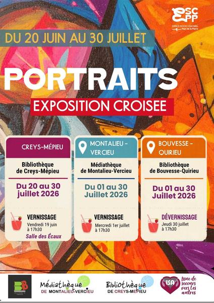 Exposition portraits croisés à Bouvesse-Quirieu