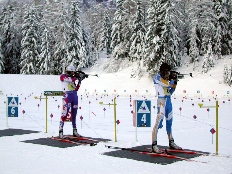 Pas de tir de biathlon