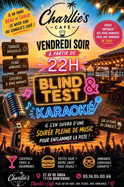 Karaoké et blind test au Charlie's café