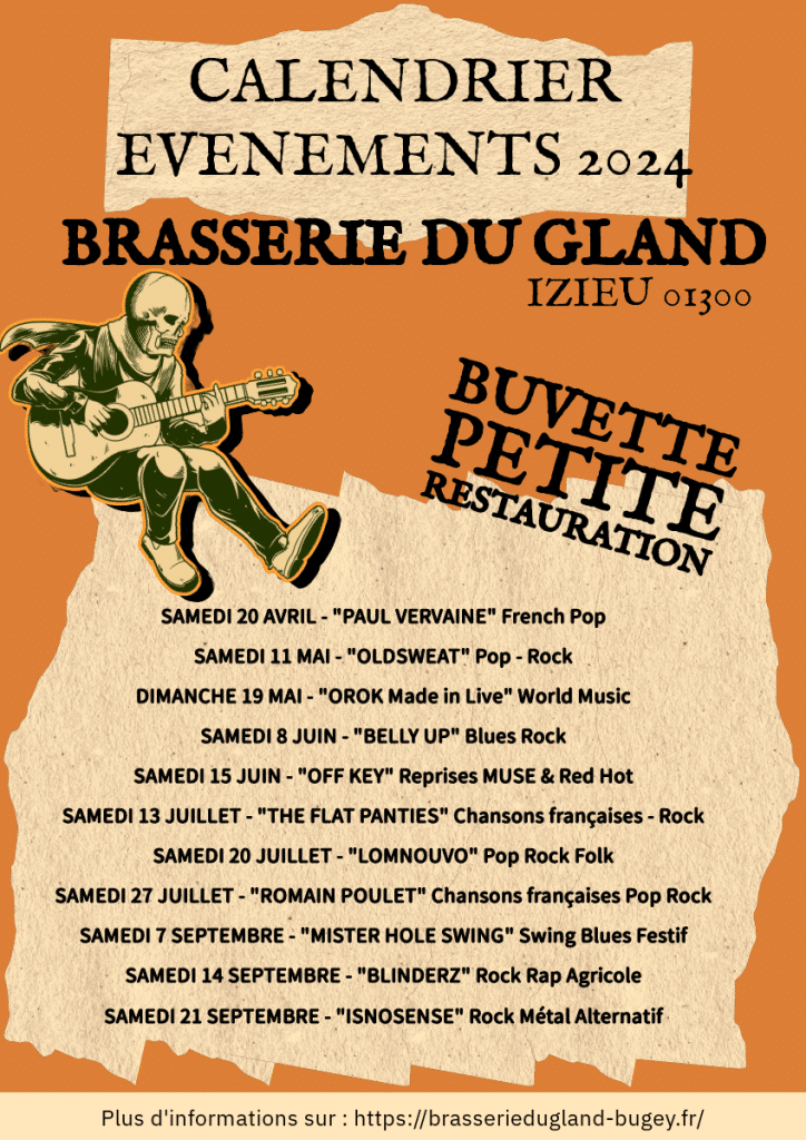 Concerts à la brasserie du Gland à Izieu