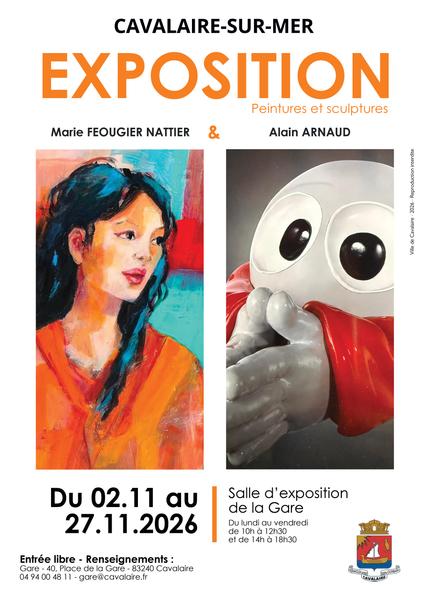 Exposition de peintures par Marie Feougier-Nattier et sculptures par Alain Arnaud_Cavalaire-sur-Mer