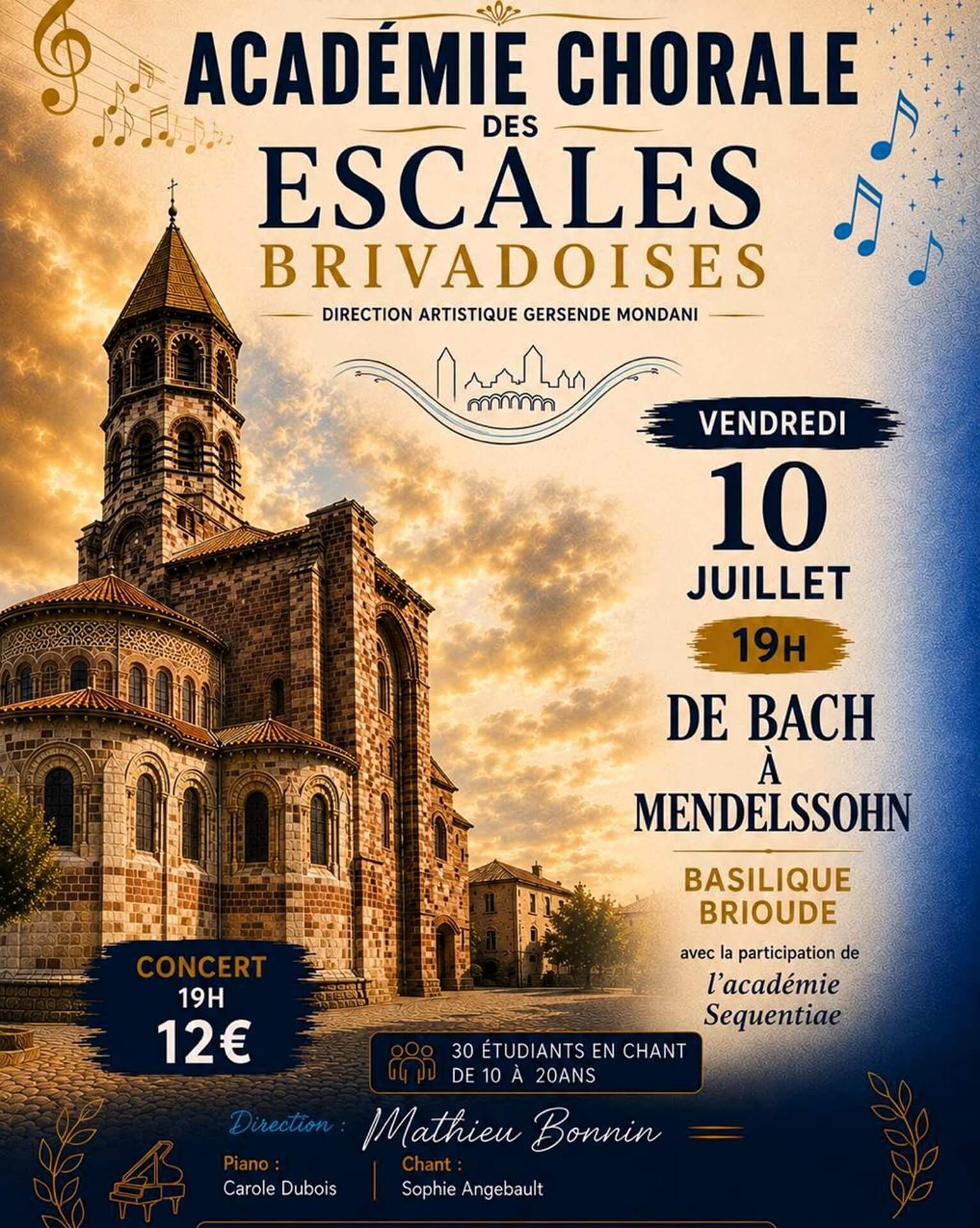 Concert de musique sacrée de Bach à Mendelssohn