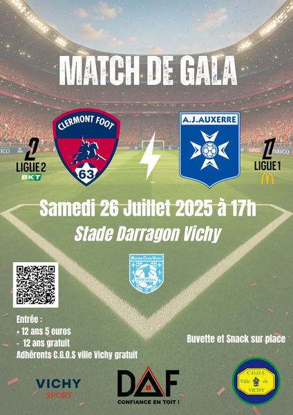 Match de gala Clermont-foot 63 vs AJ Auxerre