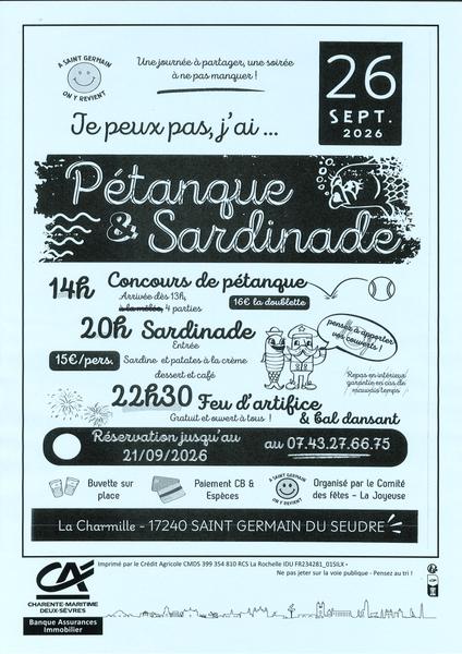 Pétanque et sardinade - Feu d'artifice