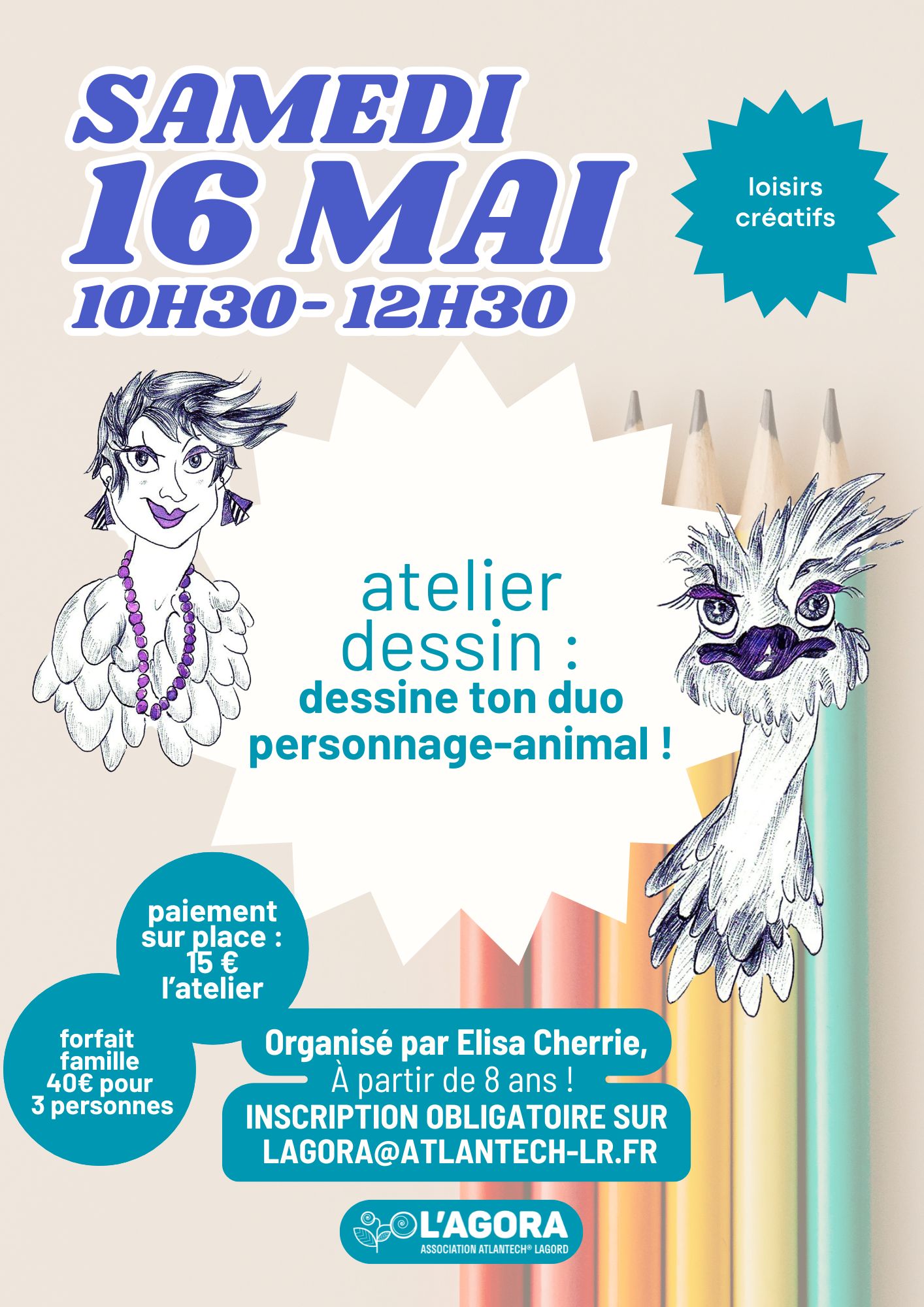 Atelier dessin : dessine ton duo personnage-animal !