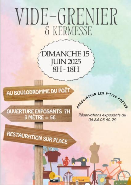 - © Les Ptits Poètes Vide greniers et kermesse_Le Poët - © Les Ptits Poètes