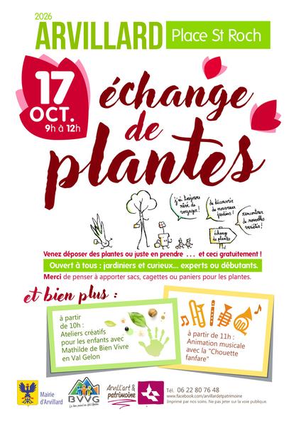 Échange de plantes d'automne