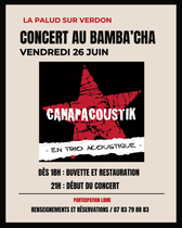 Concert de Canapacoustik au Bamba&rsquo;Cha - La Palud-sur-Verdon - Photo 2