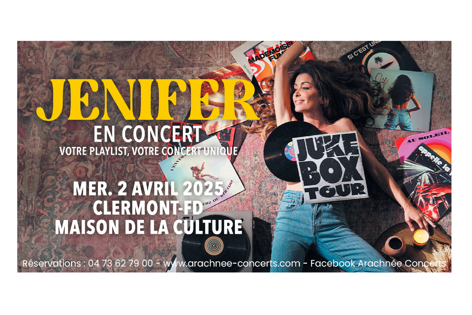 Jenifer : Juke Box Tour | Maison de la Culture