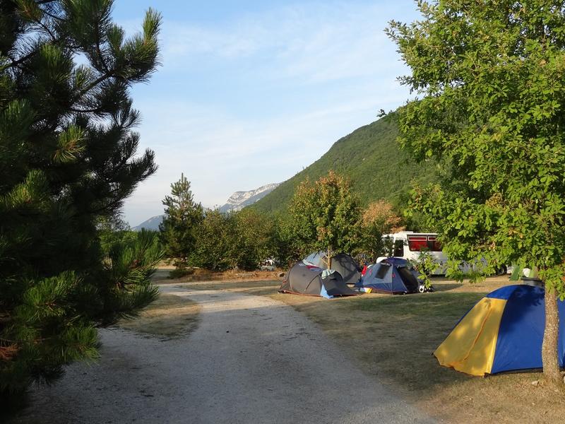Vue à partir du fond du campingg