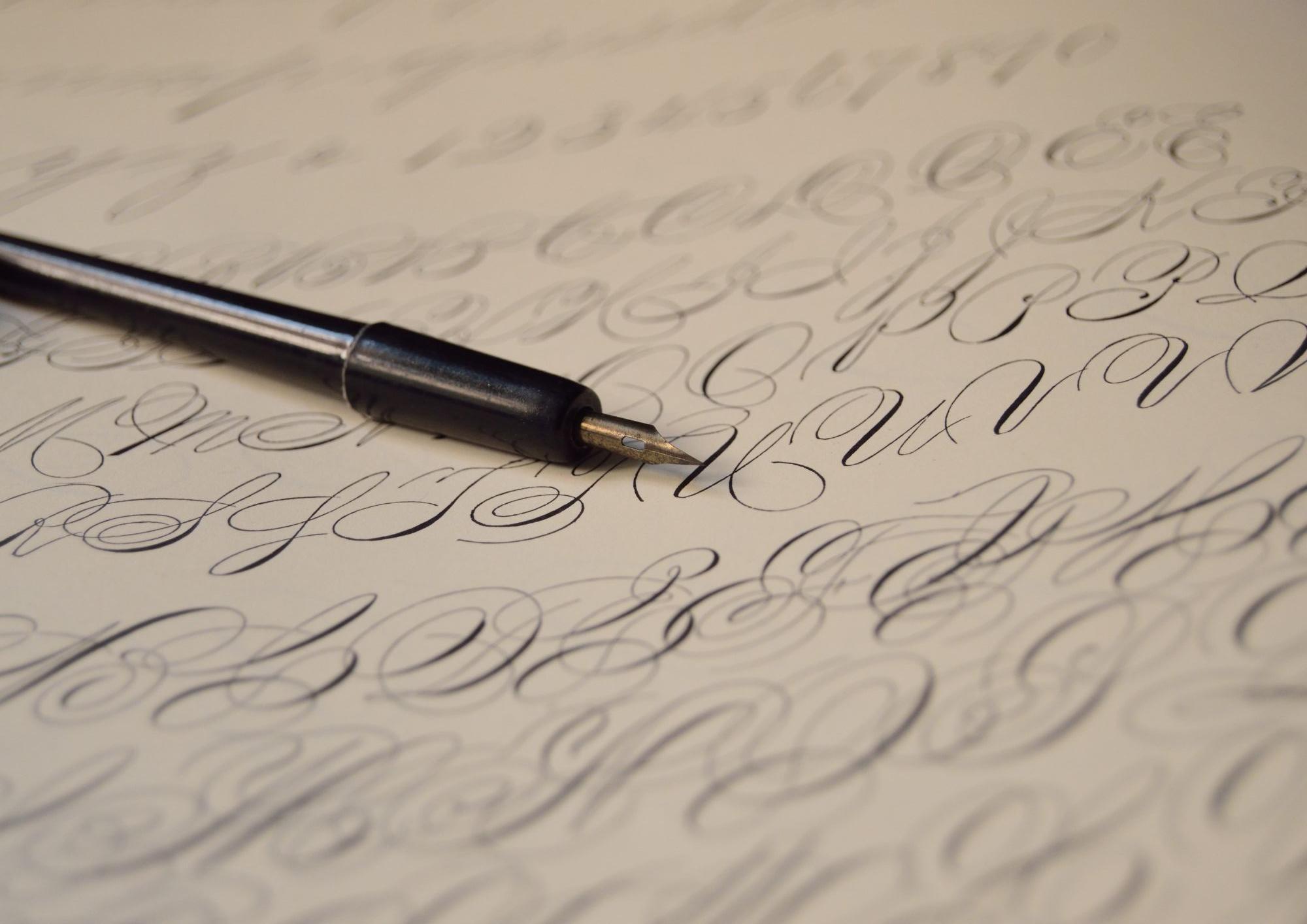 Atelier calligraphie à l'Abbaye de Mazan du Mercredi 12 Août
