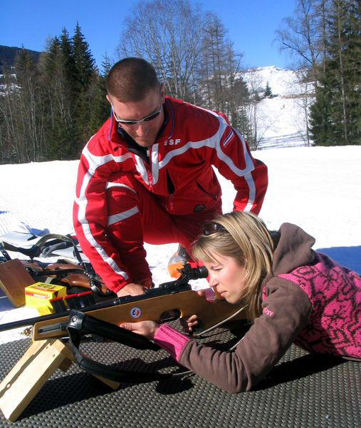 Pas de tir de biathlon